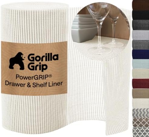 GORILLA GRIP powerGRIP Drawer Shelf and Cabinet Liner, 24" x30', Snow White by Unknown