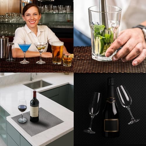 Bar Shelf Liner for Countertop, Glass Drying Plastic Mesh Mat 36 Inch Wide - Image 4