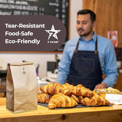 7STAR 4lb Brown Paper Bags, 500 Pack – Virgin Kraft Paper Lunch Bags, Food-Safe & Unbleached | Heavy-Duty, Grease-Resistant Sacks for Sandwiches, Snacks, Bakery, Takeout & Crafts - Image 7