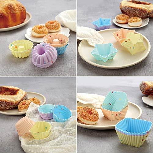 51PCS Silicone Bakeware Set Silicon Cake Molds Set For Baking, Including Baking Pan, Cake Mold, Cake Pan, Toast Mold, Muffin Pan, Donut Pan, And Cupcake Mold Silicone Baking Cups Set - Image 6