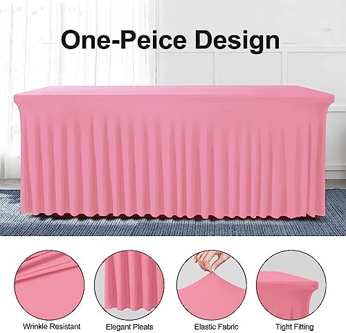 BDDC One-Piece Spandex Table Cloth Skirt for 6FT Rectangle Tables - Image 2