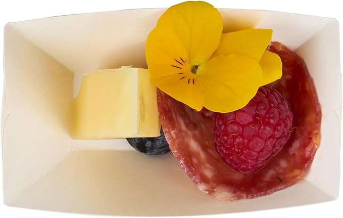 Restaurantware-Bio Tek 2 Ounce Food Trays, 50 Disposable Paper Food Trays - Heavy-Duty, Greaseproof, White Paper Boats, For Snacks, Appetizers, Or Treats, Use At Parties Or Carnivals - Image 15