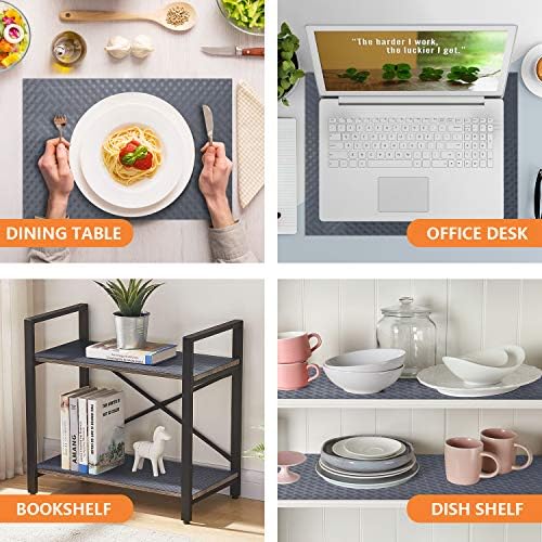 Shelf Liner Non Slip,Kitchen Cupboard Drawer Fridge Mat Gray 23.6"× 78.7" - Image 2