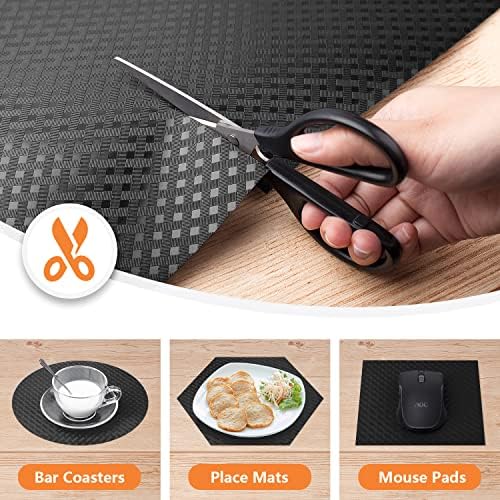 Shelf Liners for Kitchen Cabinets Non Adhensive, Black 23.6"× 157.4" - Image 4