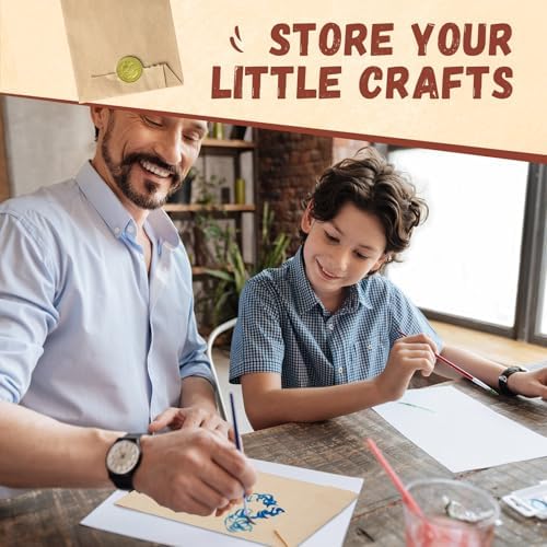 Outus 1400 Pcs Mini Flat Kraft Paper Bags Natural Treat Popcorn Party Favor Silverware Envelope Merchandise Bags for Cookies Desserts Snacks Sandwiches Chocolate Candy (4 x 6 Inch) - Image 3