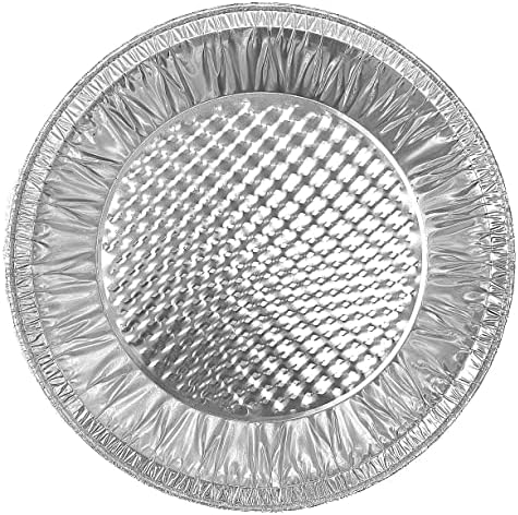PACTOGO 10" (Actual Top-Out 9-5/8 Inches - Top-In 8-3/4 Inches) Aluminum Foil Pie Pan - Disposable Baking Tin Plates Waffle Bottom (Pack of 12) - Image 3