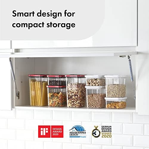 Neoflam Smart Seal Patent Airtight Kitchen Pantry Canister/Organizer Clear Plastic Container with Simple Twist Lids, Leak Proof, Dishwasher Safe, BPA Free, Cereal, Flour, Dry Food Storage 4 Piece Set - Image 5