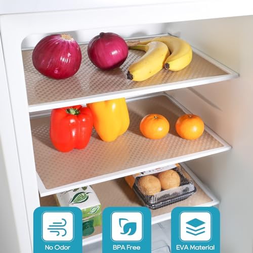 Shelf Liners for Kitchen Cabinets Non Adhensive,Beige 11.8"× 59" - Image 2