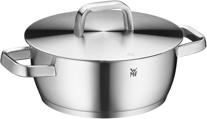 WMF Iconic Induction 2-Piece Saucepan Set with Metal Lid, Polished Cromargan Stainless Steel, Induction Pots Set, Uncoated - Image 4