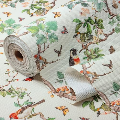 Quttisay Non-Adhesive Shelf Liner Floral Cabinets Liners 15.7In x 10FT by Quttisay