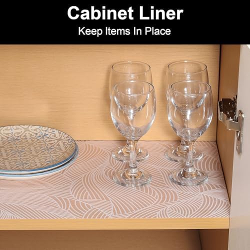 Cooyes Shelf Liners for Kitchen Cabinets, Refrigerator Liners Waterproof & Oil-Proof Kitchen Cupboard Liner Drawer Mats EVA Material Non Adhesive Fridge Liner for Shelves（11.8" W x 360" L） - Image 3