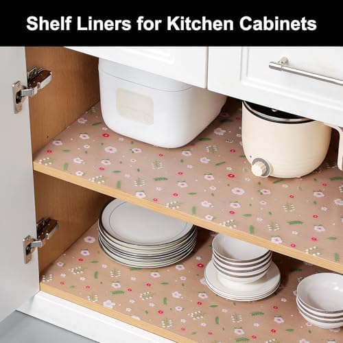 Cooyes Shelf Liner – Premium Non-Adhesive Cabinet & Drawer Liner for Kitchen – Waterproof Shelf Paper with Modern Pattern – Durable EVA Cabinet Mat – Easy to Cut (17.5" W x 240" L) - Image 4