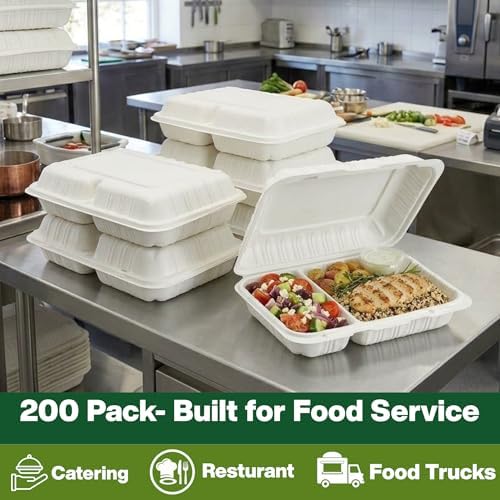 Front Lock MFPP Hinged Food Containers, Disposable Takeout Boxes - Image 2
