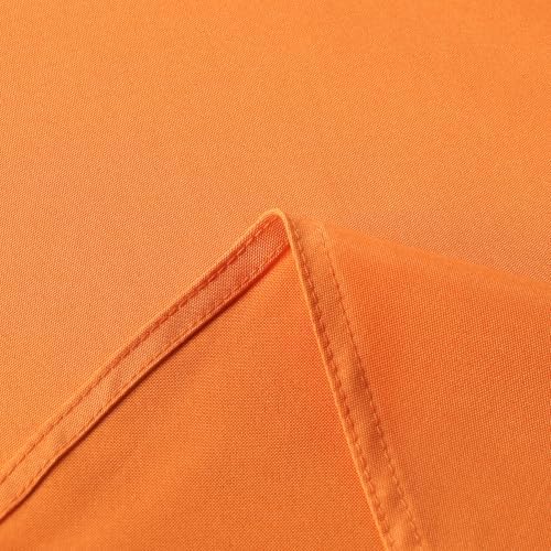 sancua Round Tablecloth 70 Inch Fits 20-58 Inch Tables, Orange - Image 6