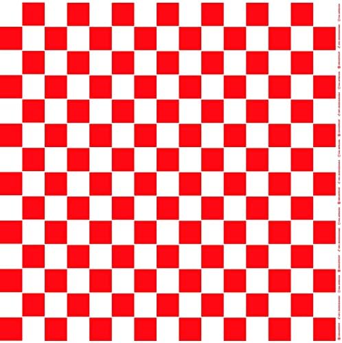 Technopaper Premium Deli Paper 12"x12" - 4,000 Pack - Water & Grease Resistant - Biodegradable,100% Recyclable and No Wax Coating, Tray Liner (White/Red, Checkered) by TheLoyalPrint