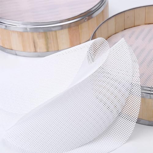 ECYC Ltd 11.8" Non Stick Silicone Steamer Liners White Reusable Round Silicone Steamer Liners Mesh Mat Pad Dim Sum Steamer Basket Liners Bamboo Steamer Liners for Home Kitchen Restaurant Cooking - Image 4