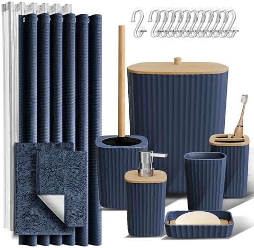 Clara Clark Bathroom Set, Bathroom Sets with Shower Curtain and Rugs by ClaraClark