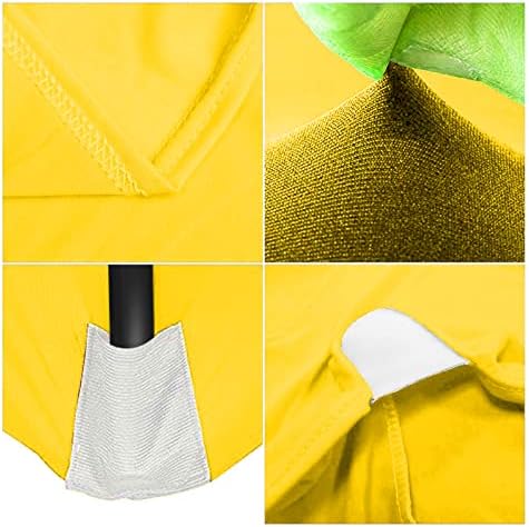 MDS® Pack of 5 Spandex Tablecloth 6FT Tight Fitted Stretch Table Cover – Washable Wrinkle-Free Reusable Elastic Patio Tablecloth for Wedding, Party, Banquet, Trade Show, Event Décor - Yellow - Image 4