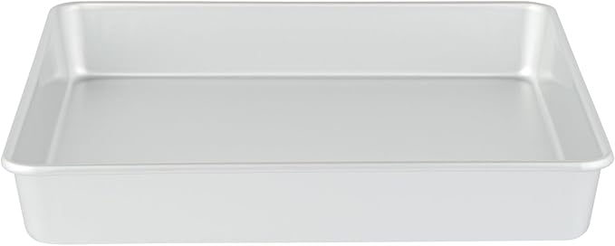 Restaurantware Square Cake Pan 12 Count 12 x 12 x 2 Inch Aluminum Square Baking Pan Straight-Sided Silver Oven-Safe Bakeware For Professional Bakers by Restaurantware