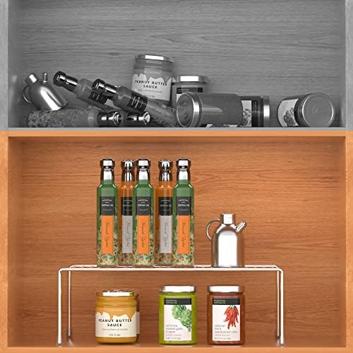 iPEGTOP Set of 6 Large (15.7 x 9.4 Inch) Kitchen Cabinet Organizer Shelf, Wire Freezer Storage Shelves Rack, Rustproof Steel Metal Shelf Riser for Dish Plates Pantry Cupboard Organization, Chrome - Image 6