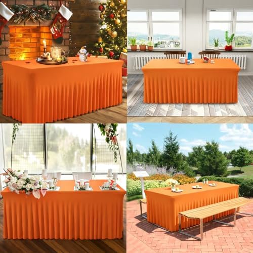 BDDC One-Piece Spandex Table Cloth Skirt for 8FT Rectangle Tables - Image 6