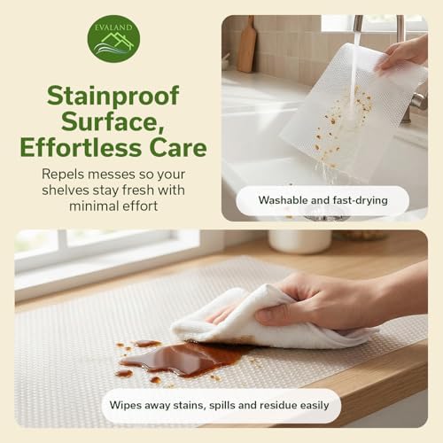 EVALAND Shelf Liner Cabinet Liner Non-Adhesive Drawer Liner 15.8 in x 33 FT - Image 5