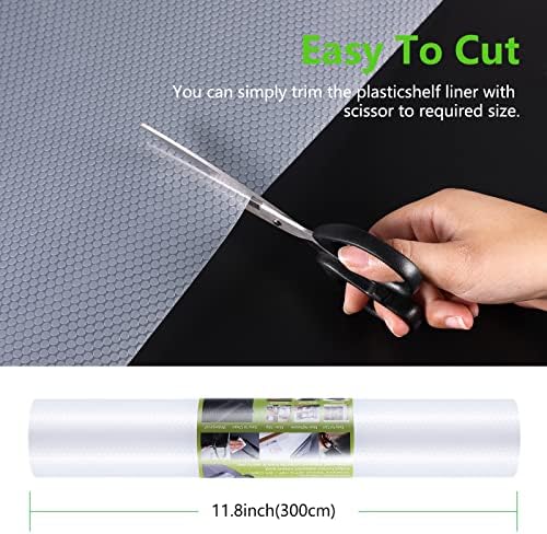 Shelf Liners for Kitchen Cabinets Non Adhensive,Clear 23.6"× 157.4" - Image 5