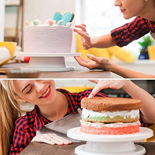 Kootek 11 Inch Rotating Cake Turntable with 2 Icing Spatula and 3 Icing Smoother and 22 Pcs Cake Decorating Kit - Image 5