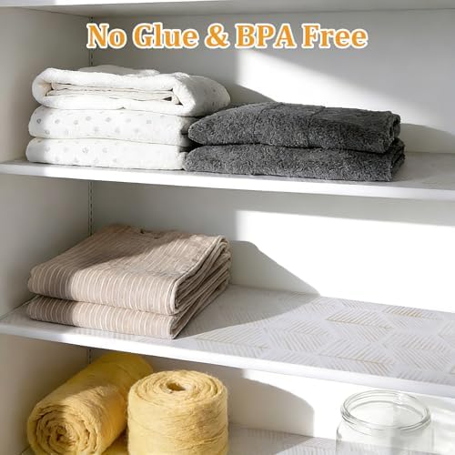 Drawer and Shelf Liner for Kitchen Cabinet, Cupboard, Desks, Pantry, Tool Box Hexagon Waterproof Non Adhesive Non-Slip Easy to Clean 12in X 240in - Image 7