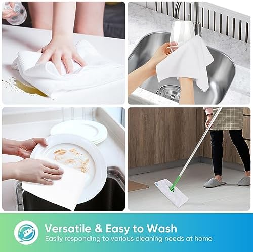 HOMEXCEL White Microfiber Cleaning Cloth, Microfiber Towels for Car,12 PK - Image 5