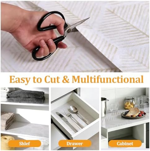 Drawer and Shelf Liner for Kitchen Cabinet, Cupboard, Desks, Pantry, Tool Box Hexagon Waterproof Non Adhesive Non-Slip Easy to Clean 12in X 120in - Image 3