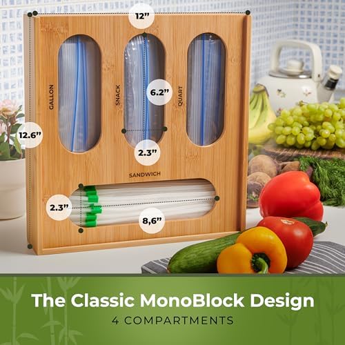 Bamboo Storage Bag Organizer for Drawer – Plastic Bag Organizer for Kitchen - Image 3
