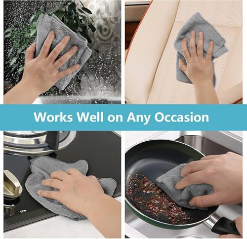 HOMEXCEL 150PK Microfiber Cleaning Cloth, Cleaning Rag for Home, 11.5x11.5 - Image 5