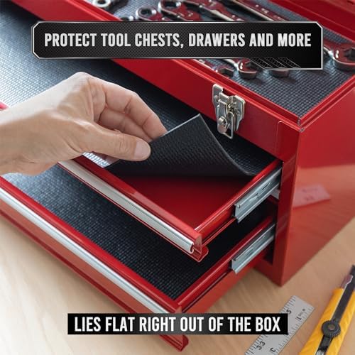 Precision Defined Toolbox Liner Non-Slip Tool Drawer Liner 16ft x 16" Black - Image 3