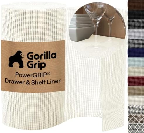 GORILLA GRIP powerGRIP Drawer Shelf and Cabinet Liner, 12" x20', Cream by Unknown