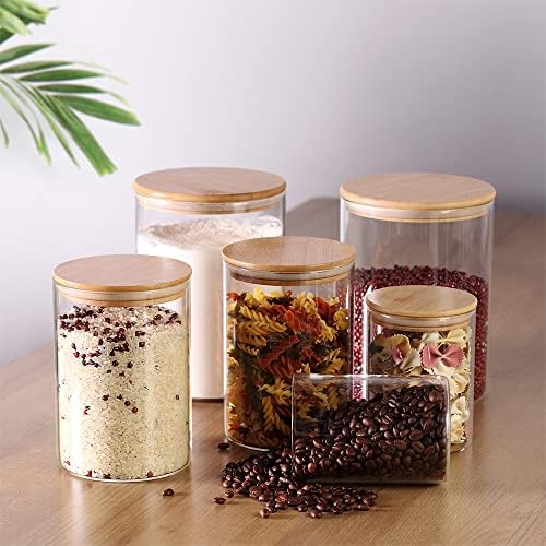 Tzerotone Glass Flour and Sugar Containers, Set of 3 Large Glass Flour Canister with Airtight Lids, Pantry Storage Containers for Suger, Rice, Salt (100 OZ/54 OZ/27 OZ) - Image 5