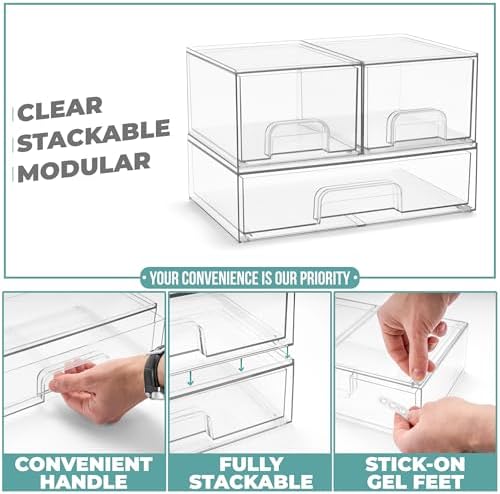 Sorbus Baby Bottle Organizer, Stackable Design (2 Small + 1 Wide) - Image 5