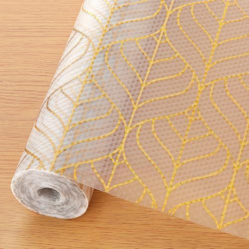 Cooyes Shelf and Drawer Liner for Kitchen Cabinets – Non-Adhesive, Waterproof, Non-Slip Cabinet Liners for Scratch Protection, Desk, Refrigerator, Shelves, Drawers with Modern Pattern by Cooyes