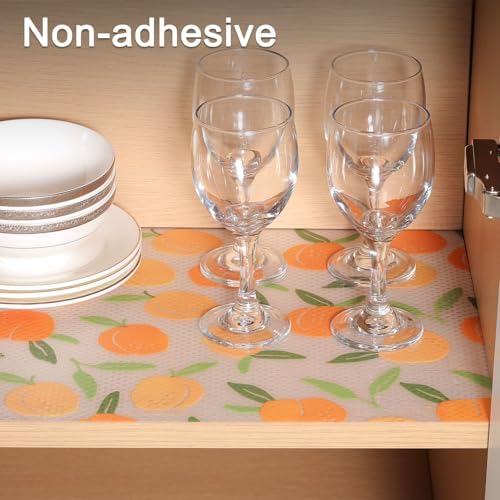 Cooyes Shelf Liner, Non-Adhesive Waterproof Drawer Liner, Durable Easy-to-Cut EVA Shelf Paper for Kitchen Cabinets, Refrigerator, Cupboard, Fridge, and Dresser (11.8 Inch W x 118 Inch L, Peaches) - Image 4