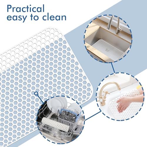 Bestjing Silicone Sink Protectors for Kitchen Sink-28.4"x 14.3", Universal - Image 7
