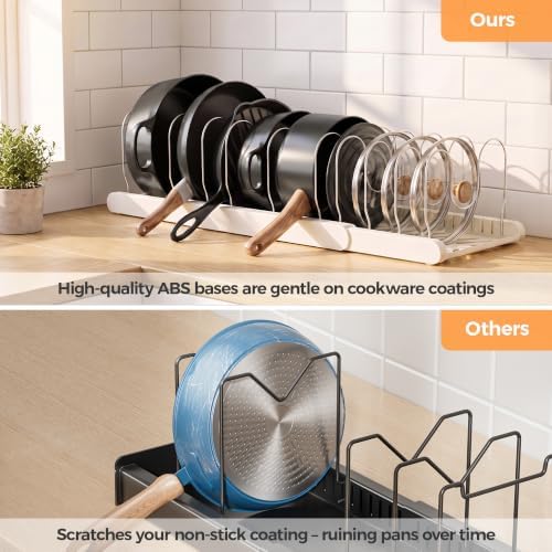 ORDORA 1 Pack Expandable Pots and Pans Organizer for Food Storage Container - Image 5