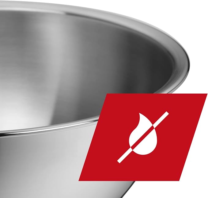 Silit Set of 2 Stainless Steel Bowls for The Kitchen, Multifunctional Mixing Bowl, Salad Bowl, Stainless Steel, Dough Bowl, Stackable - Image 3
