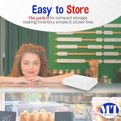 MT Products White Cookie Bags 6.5" x 8" - Disposable Grease Resistant Bakery Paper Bags - Pack of 1000 - Image 4