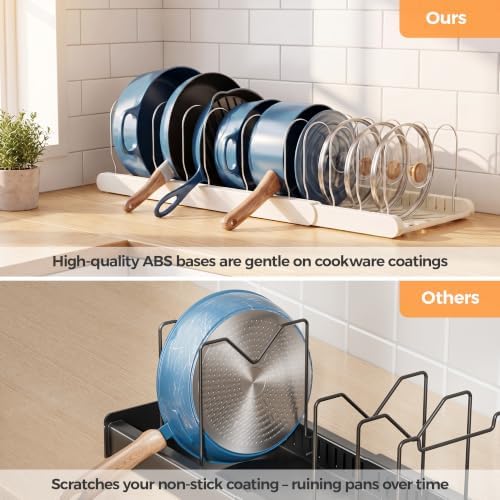 ORDORA 2 Pack Expandable Pots and Pans Organizer for Food Storage Container - Image 5