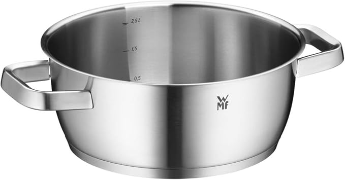 WMF Iconic Induction 2-Piece Saucepan Set with Metal Lid, Polished Cromargan Stainless Steel, Induction Pots Set, Uncoated - Image 5