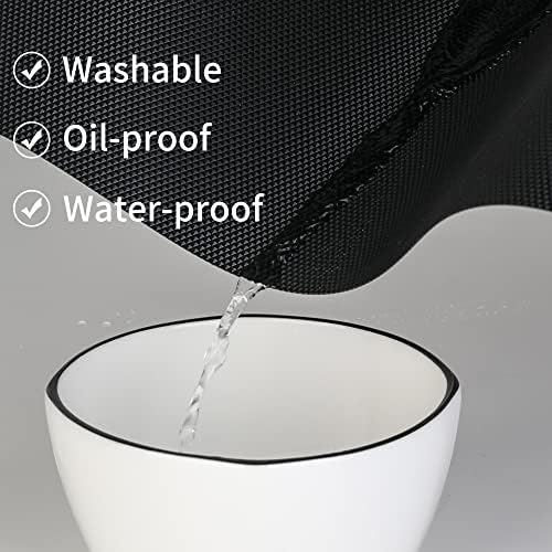 Kitchen Shelf Liner Drawer Liners, Non-Adhesive Refrigerator Liners Waterproof Fridge Mats with Strong Durable Kitchen Cabinets Mat for Drawers, Shelves, Pantry Black - Image 4