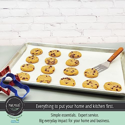 MULMEHË Quilon Coated Parchment Pan Liner Baking Sheets, 12 x 16 Inches, Unbleached Brown, Pack of 500 - Image 2