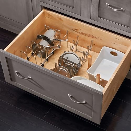 Rev-A-Shelf Drop-In Pot and Pan Drawer Organizer Storage Rack for 4DPS & 4DPG Model Peg Boards, Adjustable Divider for Cookware, Chrome, 5DCD-1-CR - Image 5