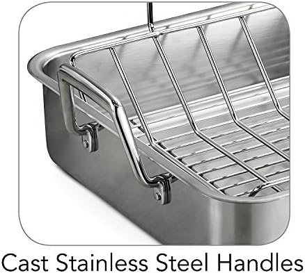 Tramontina 16.5-Inch Stainless Steel Deep Roasting Pan with Rack - Image 5