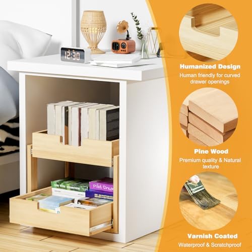 Pull Out Cabinet Organizer, 23''W×21''D Sliding Drawers for Cabinets, 2 Tier Soft Close Slide Out Wooden Pull out Drawers, Base Cabinet Organization for Kitchen, Pantry, Bathroom - Image 4
